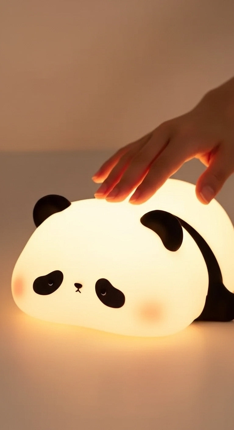 PandaGlow™: Luz Nocturna de Silicona Premium - Compañero de Sueños con Luz Cálida